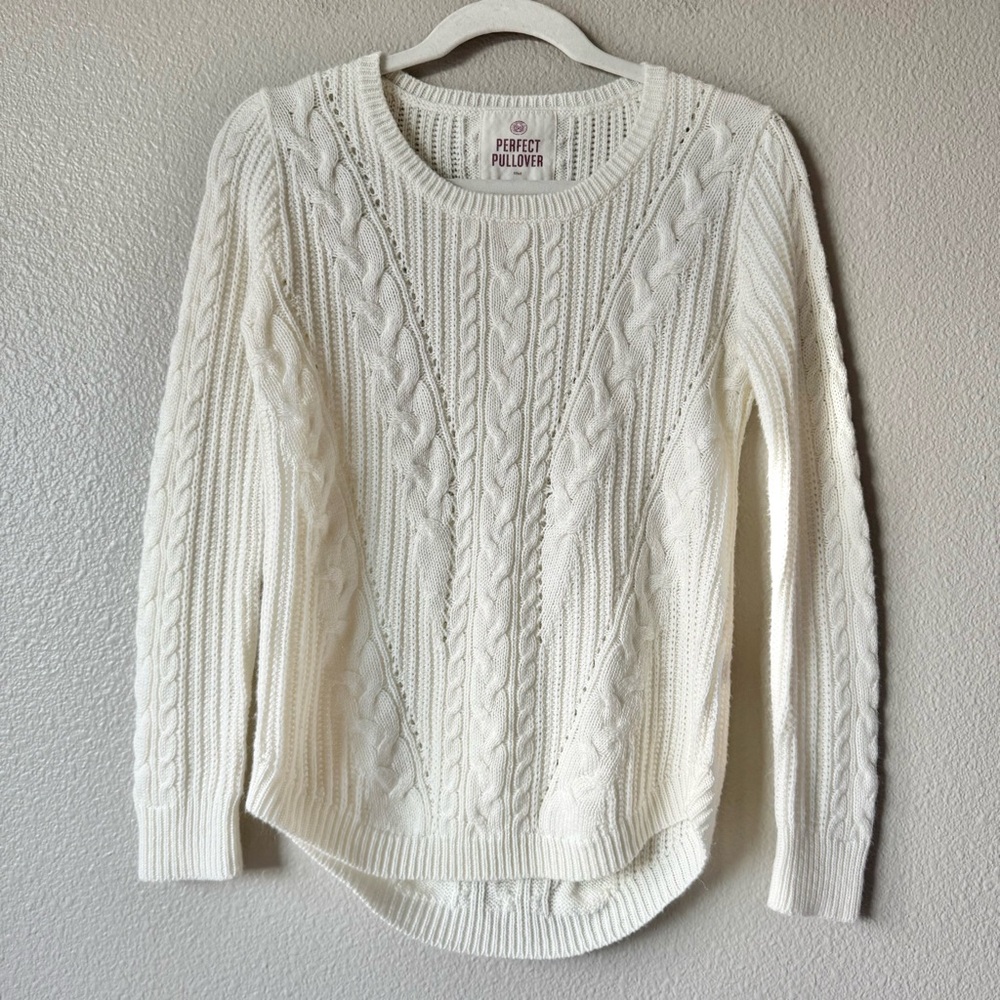 SO Perfect Pullover Cable Knit Sweater